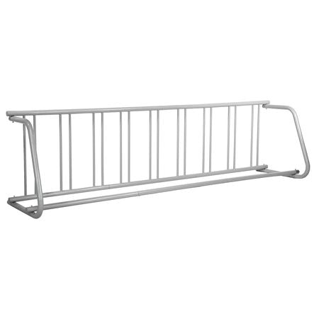 111\" Length Floor Bike Rack, 9 Holders All-Steel Grid Bike Rack, Single-Side Storage Stand for Garages Streets Yards