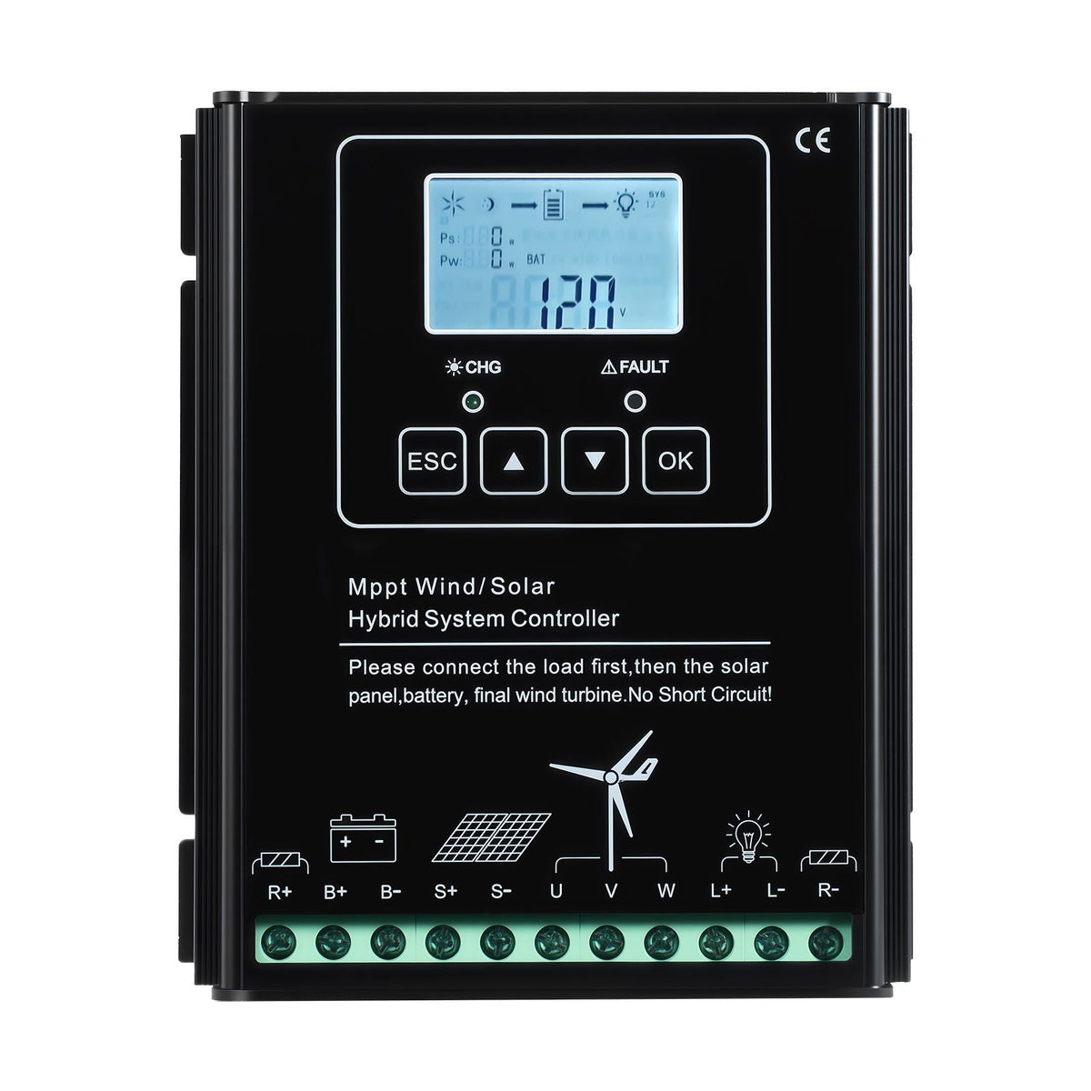 12V 600W Solar Wind Power Kit, 2PCS 100W Solar Panel + 400W Wind Turbine + 12.8V 100Ah LiFePO4 Battery + 1000W Power Inverter + MPPT Hybrid Controller for Home RV Boat Off-Grid Applications