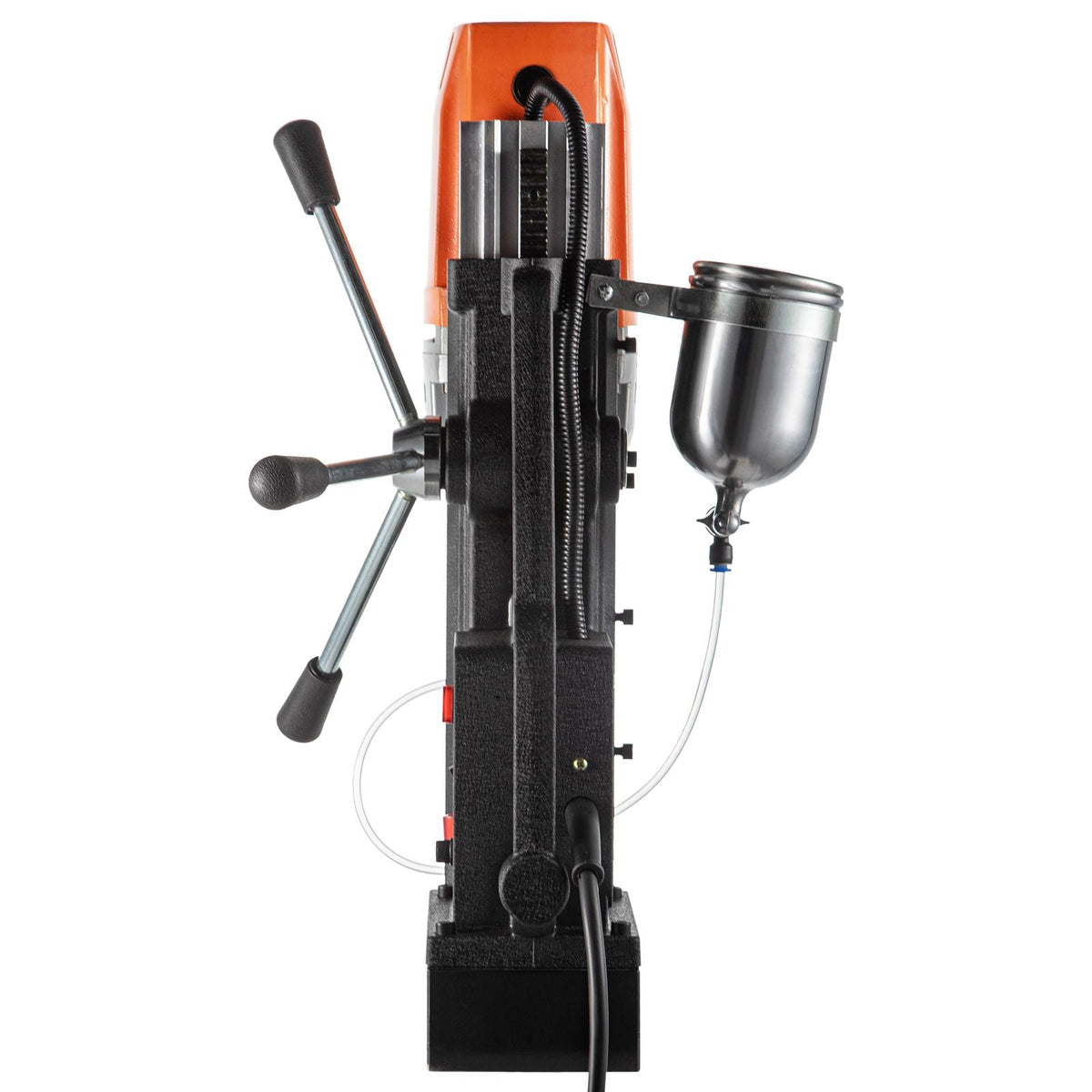 1450W Magnetic Drill Press with 2 Inch Boring Diameter Annular Cutter Machine 2900 LBS 6pcs HSS Annular Cutter Bits,850 RPM Drilling Machine for any Surface Home Improvement Industry Railway