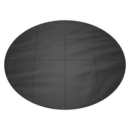 18 Ft Round Pool Cover, Solar Covers for Above Ground Pools, Safety Pool Cover with Drawstring Design, 420D Oxford Fabric Winter Pool Cover, Waterproof and Dustproof, Black