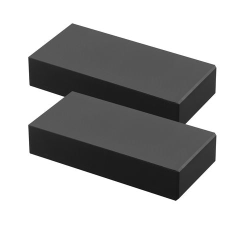 2 Pack Handrail Connectors, Flat Extension Stair Railing Accessories, POM Hand Rail Connector Fittings for Rectangular Cable Railing, Deck Cable Rail System Outdoor, Matte Black, HT-04