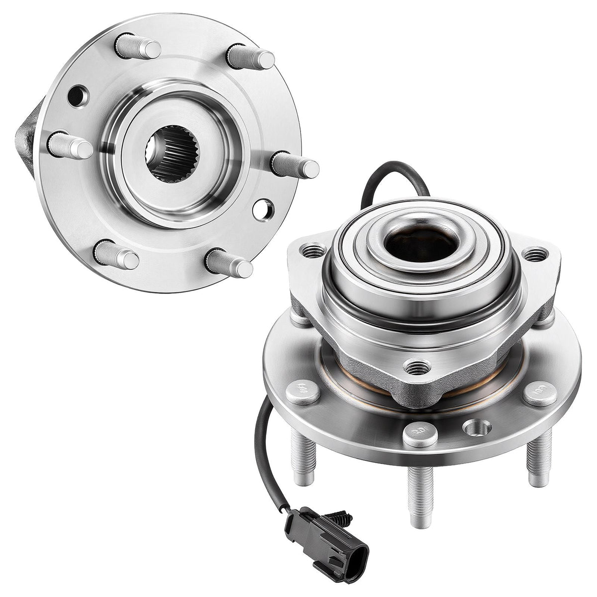 2PCS Front Wheel Bearing & Hub Assembly Fit for 2004-2007 Buick Rainier 2003-2006 Chevy SSR 2002-2009 GMC Envoy 2005-2009 Saab 9-7X OEM 513188, Wheel Bearing Hub Assembly Set with ABS Sensor