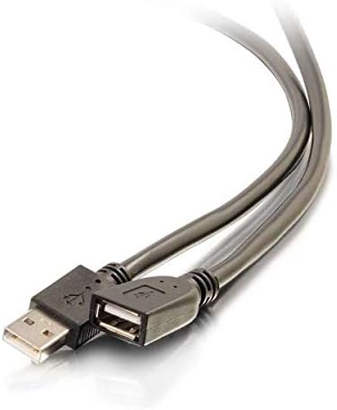 C2G 52107 USB A to A Long USB Extension Cable 6.56 Feet (2 Meters) Black (Pack of 2)