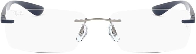 Ray-Ban unisex-adult Rx8724 Titanium Rectangular Prescription Eyeglass Frames