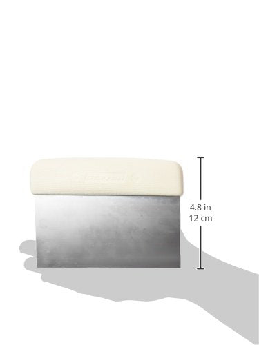 Dexter-Russell S196PCP Sani-Safe 19783 Dough Cutter/Scraper, 6" x 3" Stainless Steel Blade with Textured White Polypropylene Handle, NSF, Baking Tool and Bench Scraper, USA Made