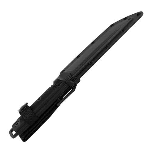 Kershaw Atreides Fixed Blade Knife, 65Mn Black Tanto Blade, Outdoor Work Knife with Sheath, Full Tang Handle