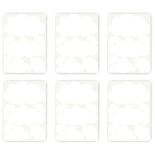 Decorative Cloud Wall Stickers - Removable White Clouds for Nursery, Kids Room, Bedroom, and Office - Easy to Apply & Peel,Vinyl Wall Decals (42pcs)