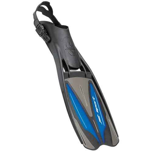ScubaPro Unisex Jet Sport Open heel Scuba Dive Fins, Blue Medium