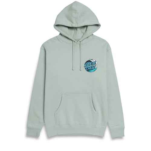 SANTA CRUZ Wave Dot P/O Hooded Heavyweight Sweatshirt Dusty Sage Sm Mens