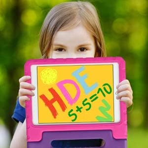HDE Case for iPad 9th Generation Kids Shockproof Cover 10.2 inch with Handle Stand fits 2021 9th Gen 2020 8th 2019 7th Tablet - Black
