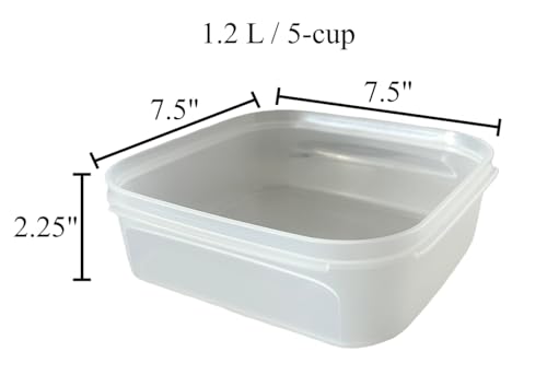 NewTupperware Modular Mates Square #1 Container 5-cup / 1.2 L with Seal (Aquamarine) - color: Aquamarine