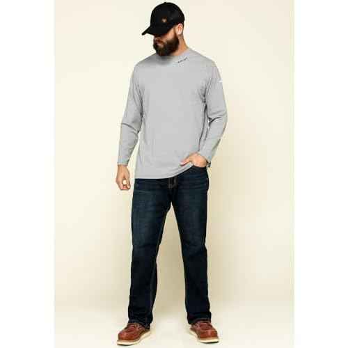 Ariat Mens FR Khaki Base Layer Long Sleeve Tee