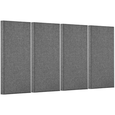 4 PCS Acoustic Panels, 2 inch Thick 23.6 x 11.8 inch Fiberglass Sound Absorbing Panels, Self-adhesive Soundproof Wall Boards, for Studios, Office, Home Theater,Meeting Room, Gray