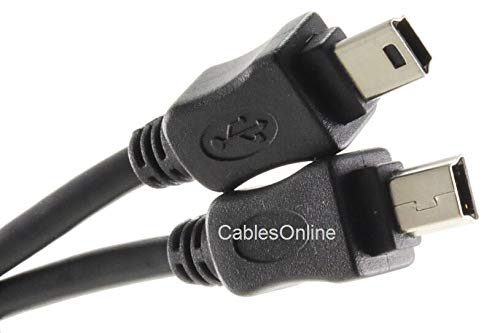 CablesOnline 10ft USB 2.0 Mini-B 5-Pin Male to Mini-B 5-Pin Male USB Cable USB2-5510