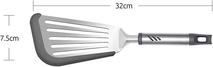 Lebabo Silicone Fish Spatula, Flexible Slotted Turner for Nonstick Cookware