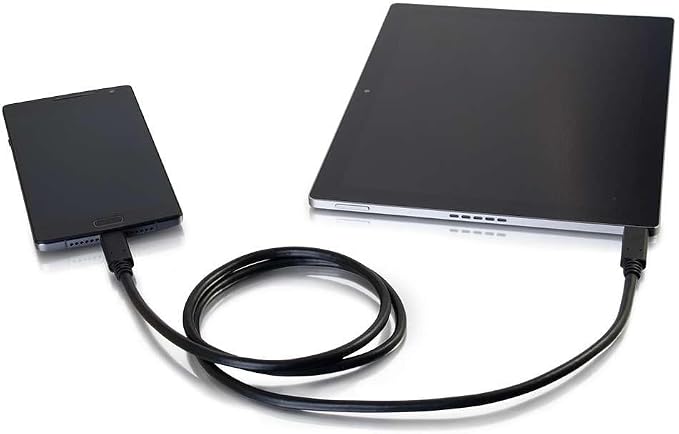 C2G USB Short Extension Cable USB Cable USB C Cable 10G Black 1 Foot (0.3 Meters) Cable to Go 28657