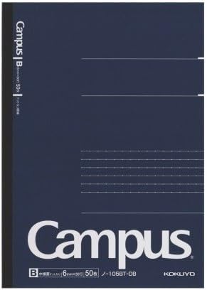 KOKUYO Campus Pre-Dotted Notebook, A5-dotted 6 mm Rule - 30 Lines X 50 Sheets - 100 Pages, Pack of 5 Dark Blue