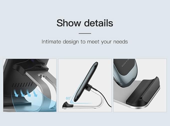 Metal Stand Qi Wireless Charger 15W for Doogee S89 S90 S95 S96 S97 S98 Pro S88 Plus Ulefone Armor 14 13 11 11T 10 9Blackview BV9700 BV9800 BV9900 Pro