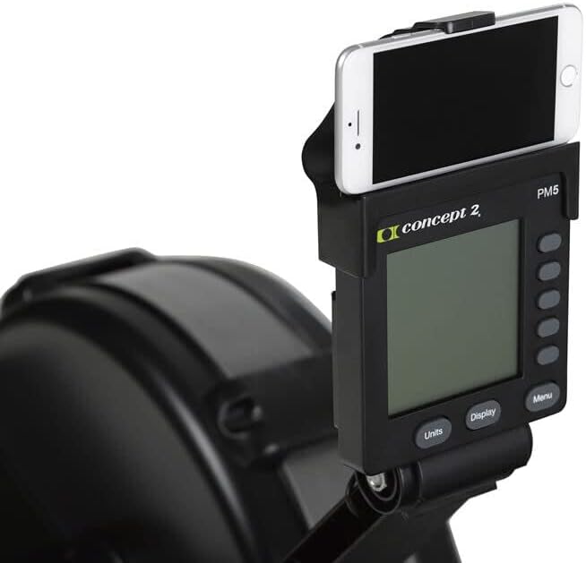 Rowing Machine Phone Holder Cradle - Compatible with Concept 2 (PM3 PM4 and PM5 Monitors).