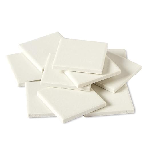 hand2mind White Streak Plates, Geology Tools, Streak Plates for Minerals, Mineral Test Kit for Geology, Lab Equipment, Science Supplies, School Lab Supplies, Teacher Supplies (Pack of 10)