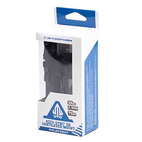 UTG ACCU-SYNC QR 34mm, X-High Pro, 70mm Offset Scope Mount, Black