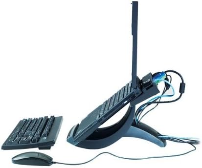 3M LX550 Notebook Stand - 8.8 inch Height x 7.8 inch Width x 6.4 inch Depth - Silver, Black