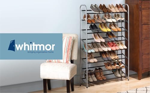Whitmor 8 Tier Shoe Tower - 40 Pair - with Non-Slip Racks - size: 8-Tier