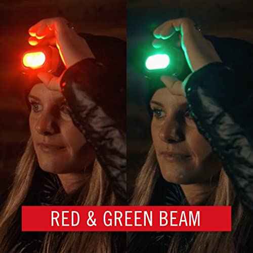 Coast RL20R 1000 Lumen Tri-Color LED Rerchargeable Headlamp with Flood and Spot Beams, Variable Light Control, Fixed Focus, Ultra-Strap, Red/Green Modes