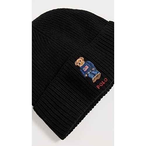 Polo Ralph Lauren Men's Solid Flag Bear Beanie