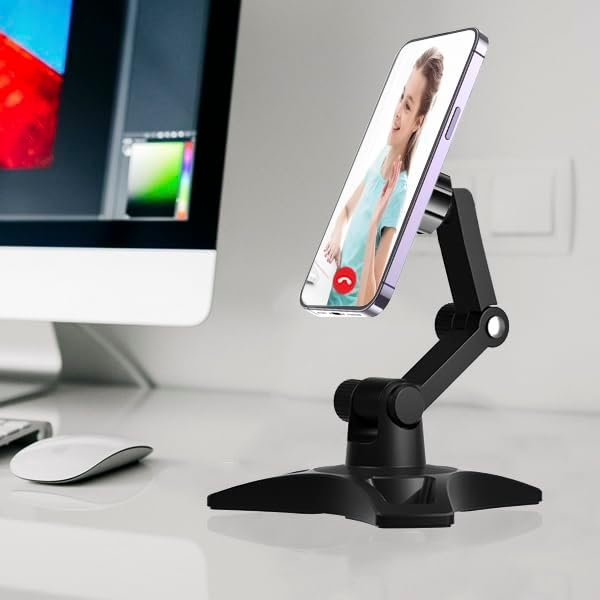 Cell Phone Stand Works for Popsocket Height Angle Adjustable Desk Phone Holder Heavy Duty Phone Stand for Desk for Home Fits for All Sockets Grips