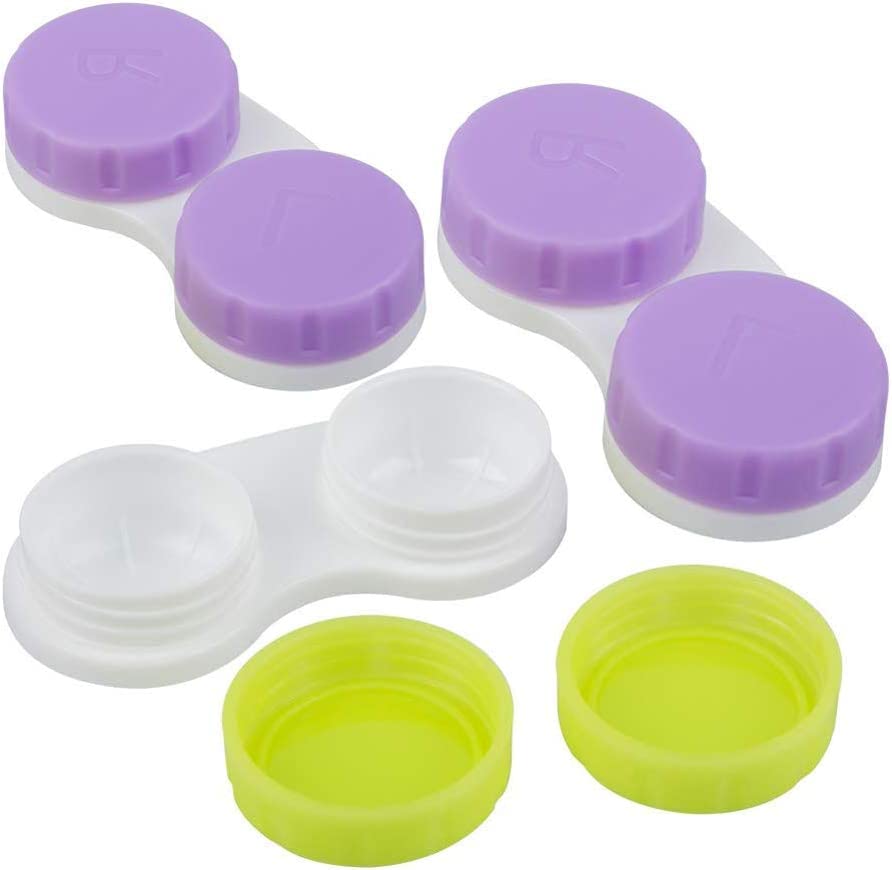 KISEER 24 Pack Colorful Contact Lens Case Box Holder Container Soak Storage Kit - size: 24 Count