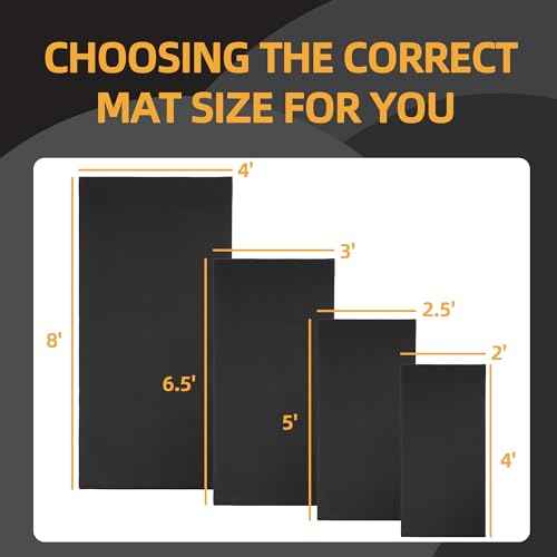 Fitvids High Density Home Gym Treadmill Exercise Bike Equipment Mat, 1/4" Thick, Multiple Sizes
