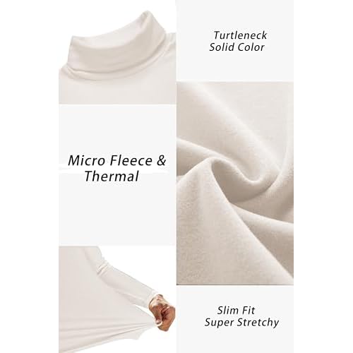 Ekouaer Men's Turtleneck Long Sleeve Turtle Neck Shirts Basic Lightweight Undershirt Thermal Pullover Sweater S-XXL