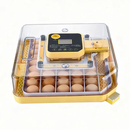 48 Egg Incubator, Automatic Egg Turner with LED Candler, Temperature Display & Auto Humidity Control, 360° View Clear Window, Poultry Eggs Incubator for Hatching Chicks Ducks Goose Quail