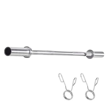 4FT Barbell Bar, Fits 2-Inch Weight Plates, Chrome Plated Barbell Bar with Knurled Grip for Strength Training, Weightlifting, Squat, Deadlift, Bench Press, Curl, Overhead Press, 500lbs Capacity