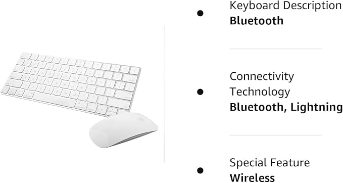 Apple Wireless Magic Keyboard 2 -MLA22LL/A withApple Magic Bluetooth Mouse 2 -MLA02LL/A (Renewed)