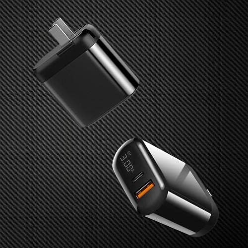 BoxWave Charger Compatible with Sudroid XS14 Pro - PowerDisplay PD Wall Charger (18W) - Jet Black