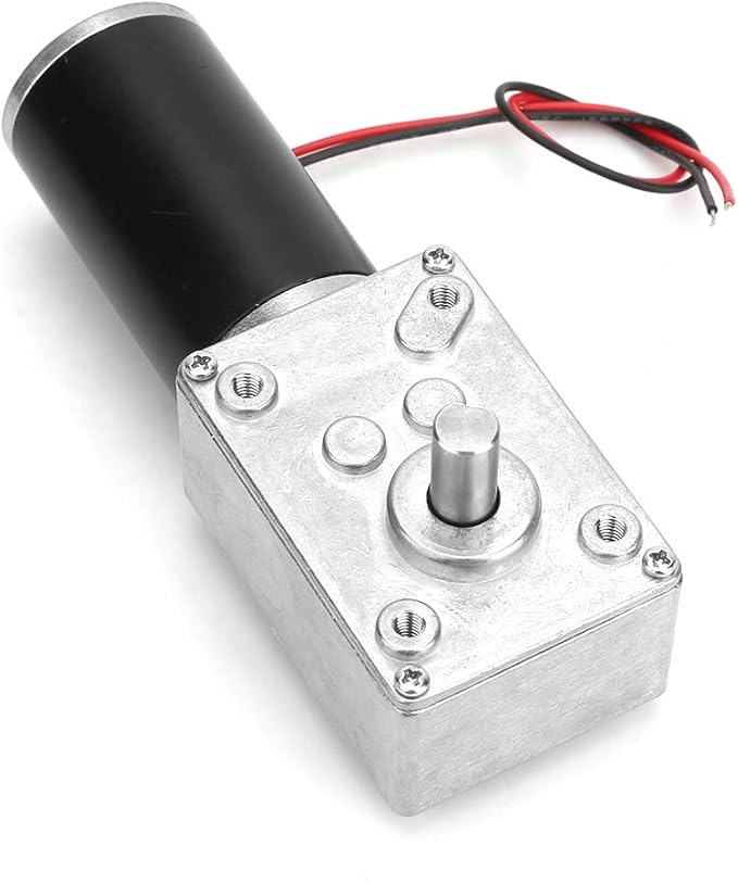 Reversible Gear Motor, 24V 8mm Shaft Gear Motor High Torsion Speed Reduce Electric Motor for Curtain Machine Advertising Equipment Window Opener Smart Device (150RPM)