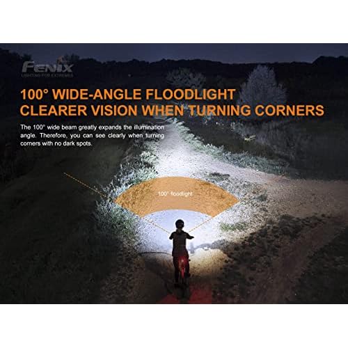 Fenix BC26R USB-C Rechargeable Bike Light,1600 Lumens Super Bright with LumenTac Organizer