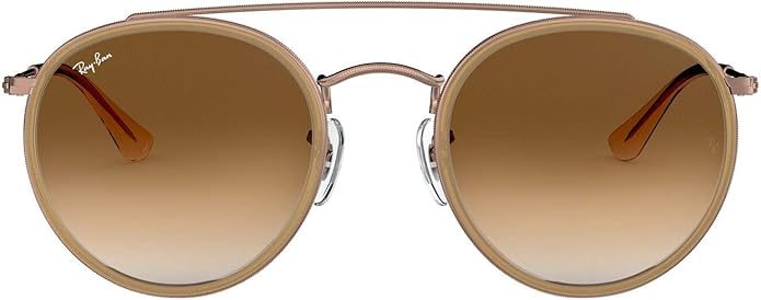 Ray-Ban Unisex Rb3647n Double Bridge Round Sunglasses