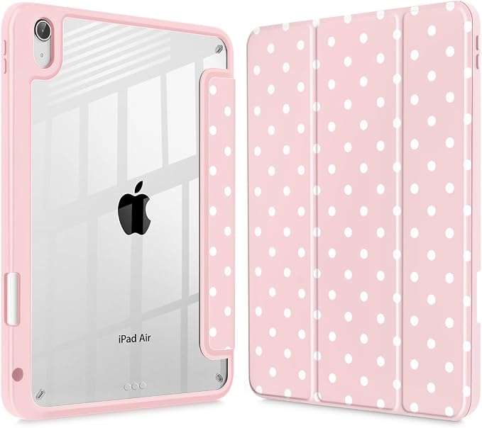 Tuiklol for iPad 10.2 inch 9th / 8th / 7th Gen 2021 2020 2019 Release Case | Built in Pencil Holder - TPU Protection Trifold Stand Stand Clear Back Tablet Cover With Auto Wake/Sleep Blue berries
