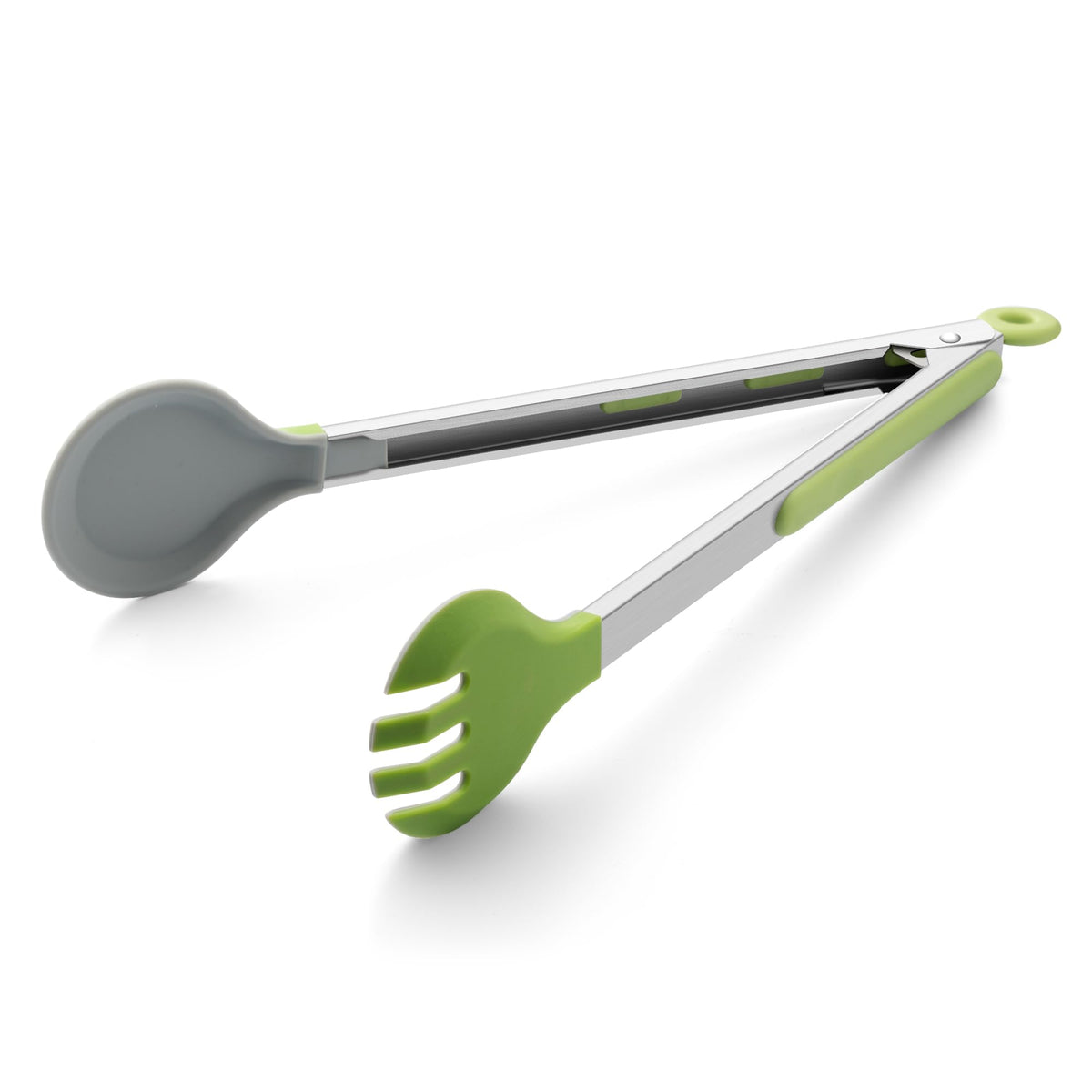 9 Inch Kitchen Tongs, Stainless Steel Cooking Tongs with Silicone Tips
