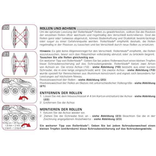Rollerblade Unisex - Adult Hydrogen 125/85A (6 Pieces) 6 Inline Skate Wheels, White, 125 mm/85A