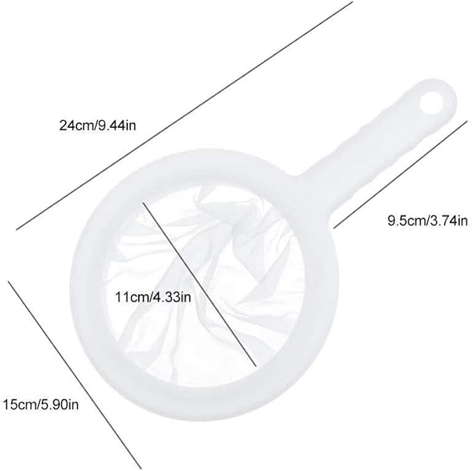 Kitchen Ultra-Fine Nylon Mesh Strainer I Plastic Sieve Fine Mesh Filter Spoon