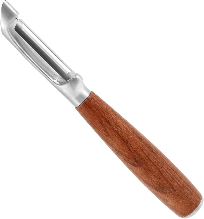 5Pc Kitchen Ultra Vegetable Peeler,Easy To Use I-Peeler With All Wood Handle,Rotatable Blade,10 Year Rust Free Stainless Steel,Anti Slip Ergonomic Design,Suitable For Carrots, Fruits,Vegetables