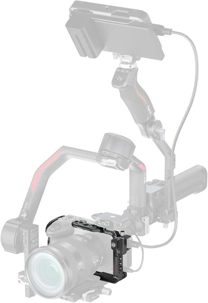 SmallRig Camera Cage for Sony FX2, HawkLock Quick Release FX2 Cage with Top Plate, Cable Clamp for HDMI, Multiple Mounting Points, Camera Rig Compatible with Original XLR Top Handles - 5587