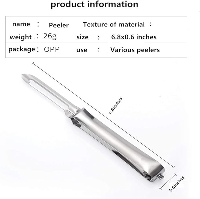 Aniso Kitchen vegetable peeler Stainless steel rotary peeler for vegetable and carrot fruit,with ergonomic safety and control handle-Dishwasher Safety