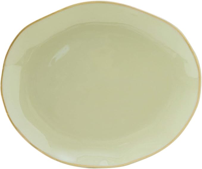 Tuxton China GAS-023 Platter, 13-1/4" x 11", oval, microwave & dishwasher safe, oven proof, fully vitrified, lead-free, ceramic, TuxTrendz, Artisan, Sagebrush, Pack of 12