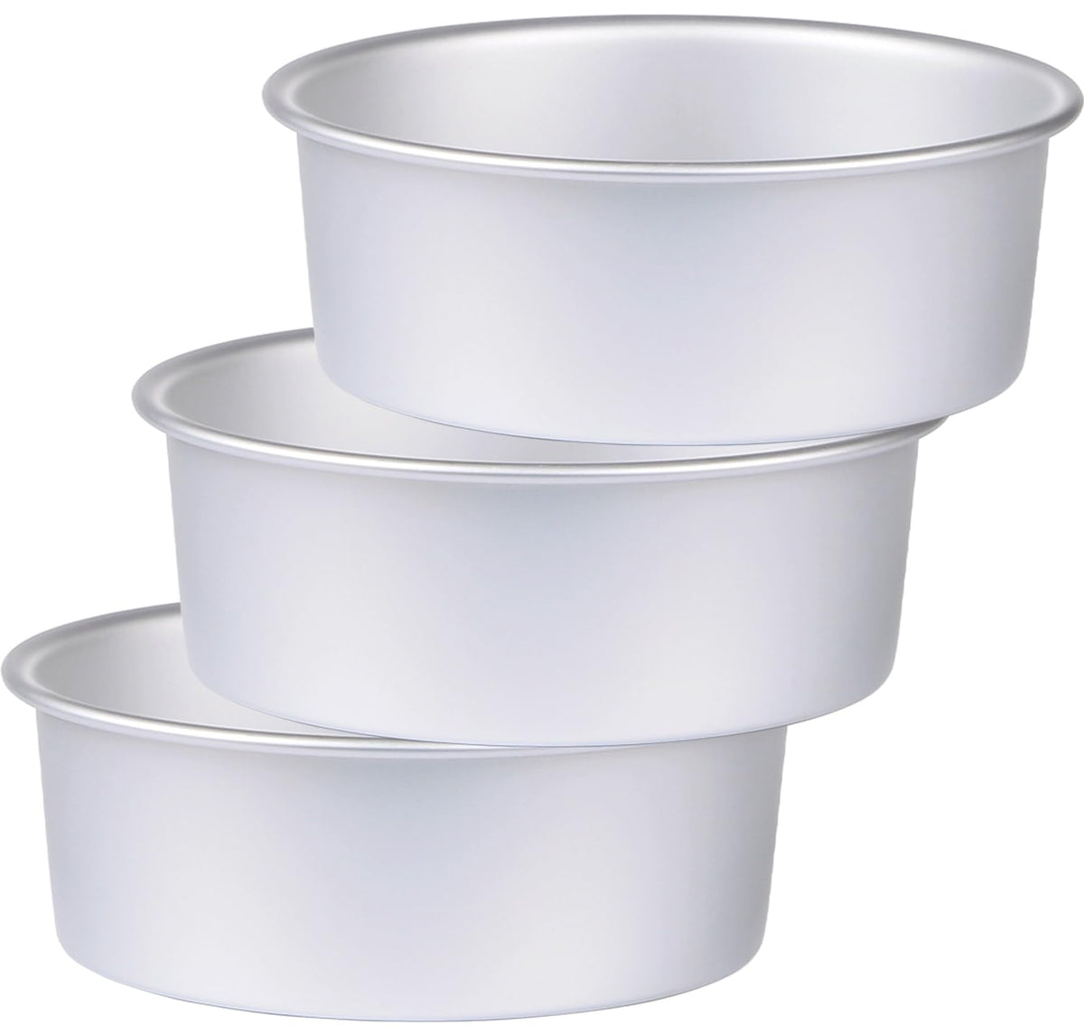 HomeMall 4 Inch Aluminum Round Cake Pan, 8 Pieces Non-stick Mini Cake Baking Pan - Layer Baking Round Cake Pans Set for Home Kitchen DIY Baking Tools Supplies