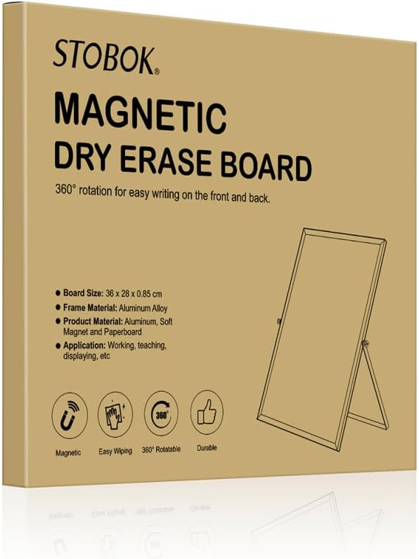 STOBOK 1Pc Dry Erase Board with Stand, Magnetic Dry Erase Board Magnetic Whiteboard Easel Desktop Tabletop Whiteboard for Home, Office, School, 11 x 14 Inch